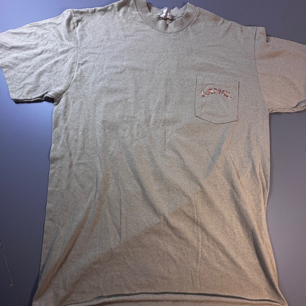 Vintage 1992 Camel Joe Camel Hunter T Shirt Mens XL Camo Pocket USA Made - Picture 3 of 13